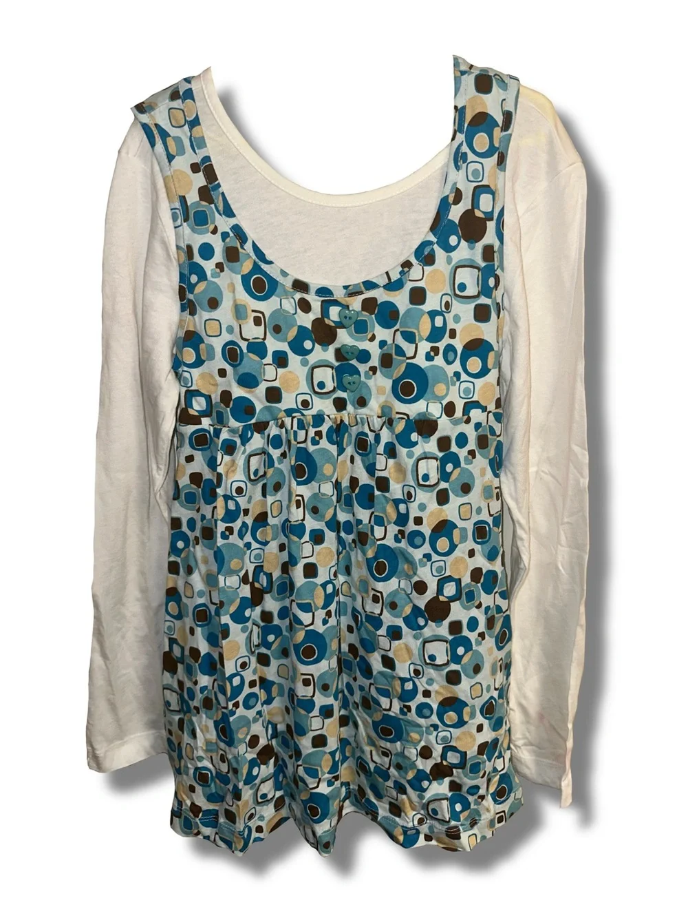 *FLAWED* NWT Vtg Y2K Twofer Babydoll Dress